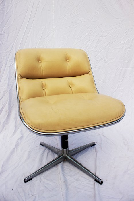 Knoll - Charles Pollock - Chaise longue - Chrome, Cuir, Plastique - Président exécutif de Pollock
