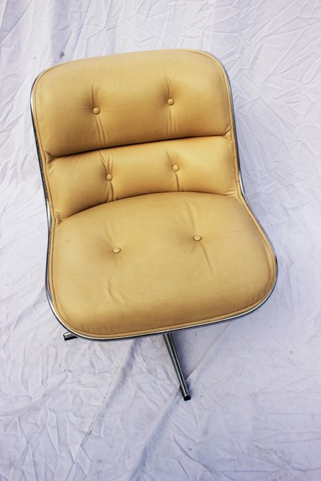 Knoll - Charles Pollock - Chaise longue - Chrome, Cuir, Plastique - Président exécutif de Pollock