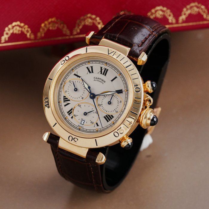 Cartier - Pasha Plongeur Chronograph 18k Gold - 2111 - Homme - 1990-1999