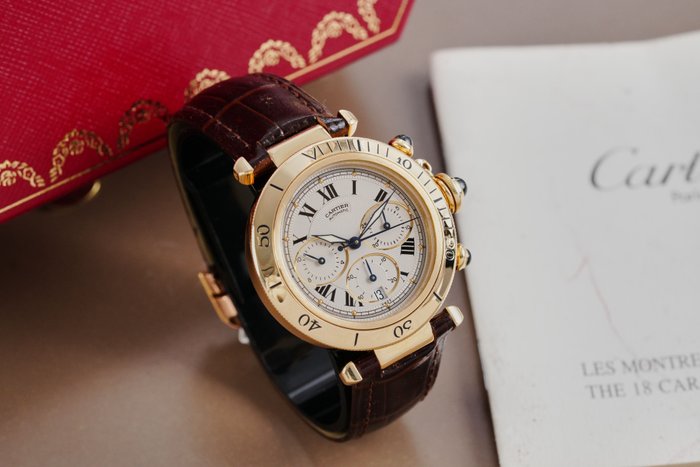 Cartier - Pasha Plongeur Chronograph 18k Gold - 2111 - Homme - 1990-1999