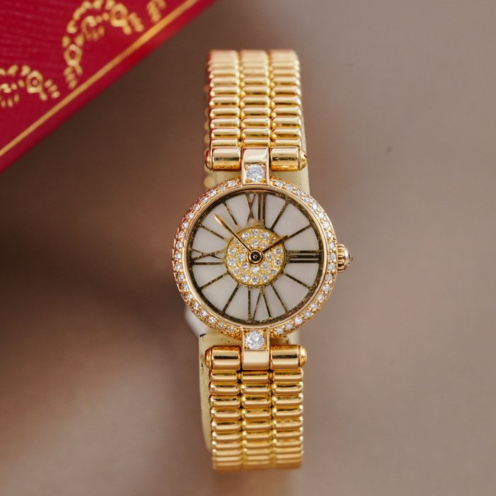 Cartier - Vendome Diamond MoP Dial 18k Yellow Gold - 6602 - Femme - 1980-1989