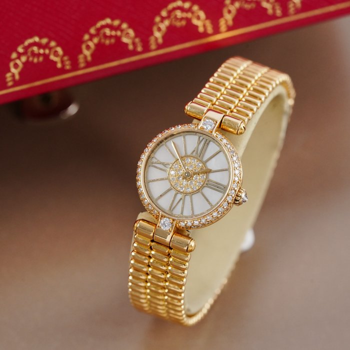Cartier - Vendome Diamond MoP Dial 18k Yellow Gold - 6602 - Femme - 1980-1989