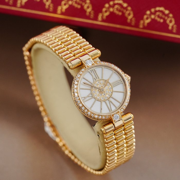 Cartier - Vendome Diamond MoP Dial 18k Yellow Gold - 6602 - Femme - 1980-1989