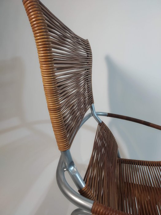 Vittorio Bonacina - Tito Agnoli - Fauteuil avec repose-pied (2) - Modèle B avec Ottoman (Pouf) - Acier - Chaise Bonacina Boss modèle B