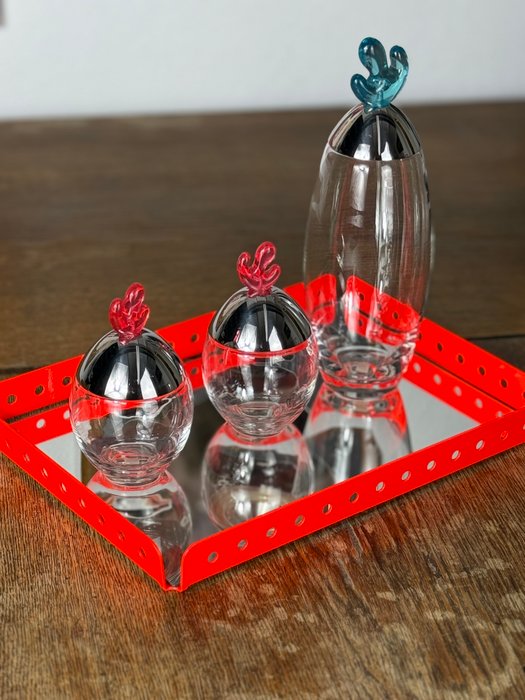 Alessi - Joanna Lala - Salière et poivrière (3) - OLI-OVO /OVOLINI - Verre - OLI-OVO /OVOLINI