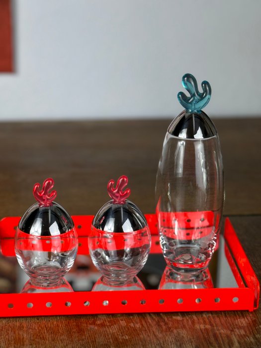 Alessi - Joanna Lala - Salière et poivrière (3) - OLI-OVO /OVOLINI - Verre - OLI-OVO /OVOLINI