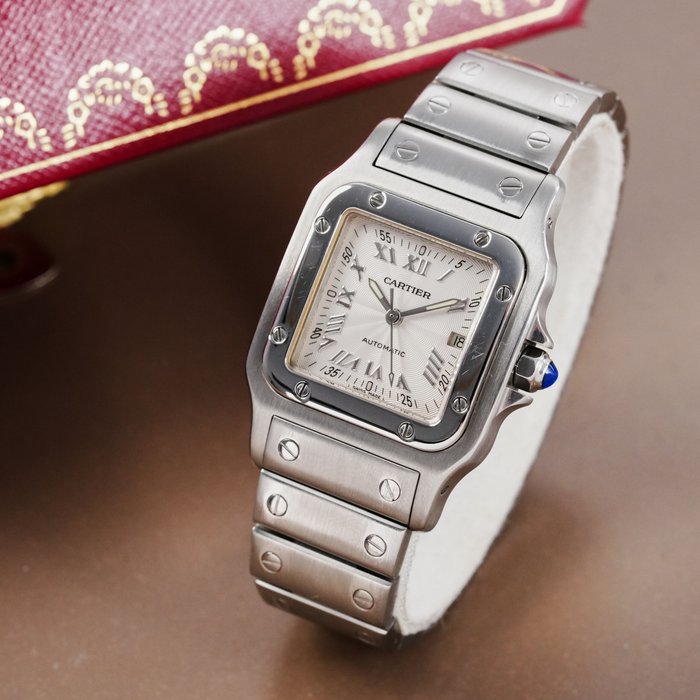 Cartier - Santos Galbée Roman Silver Dial - 2319 - Unisexe - 2000-2010