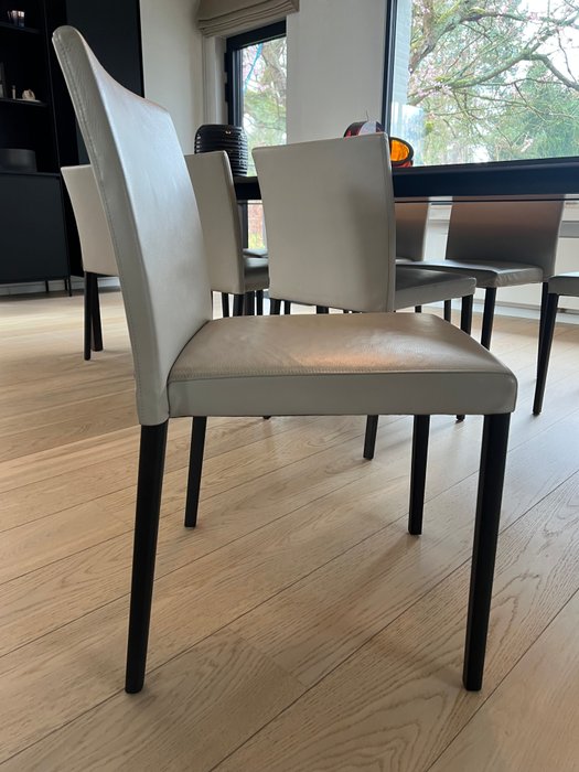 Walter Knoll - Chaise (8) - Cuir - Bois Jason Lite