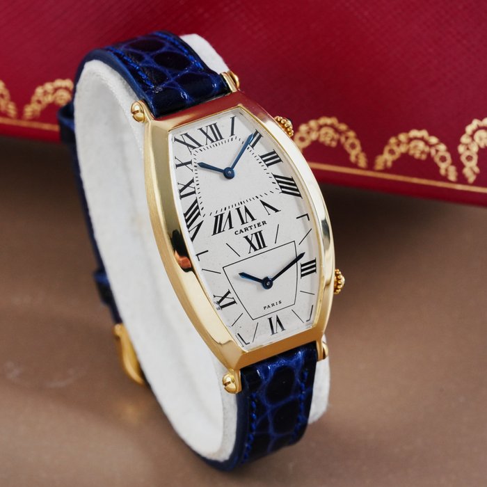 Cartier - Paris Tonneau Dual Time 18k Gold - W1502853 - Femme - 1990-1999