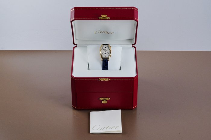 Cartier - Paris Tonneau Dual Time 18k Gold - W1502853 - Femme - 1990-1999