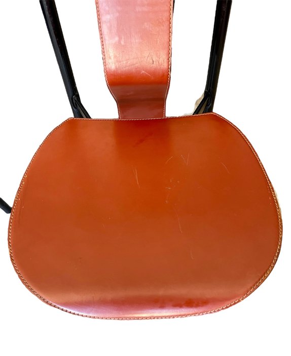 Zanotta - Achille Castiglioni - Irma - Chaise (4) - Acier, Cuir - Conception Irma