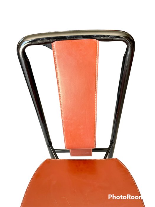 Zanotta - Achille Castiglioni - Irma - Chaise (4) - Acier, Cuir - Conception Irma