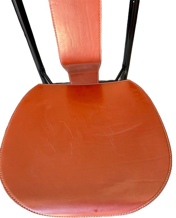 Zanotta - Achille Castiglioni - Irma - Chaise (4) - Acier, Cuir - Conception Irma