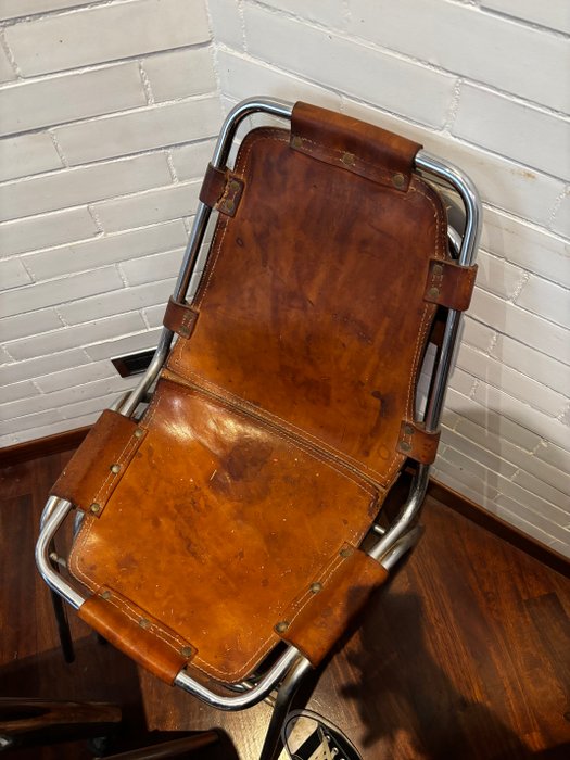 Dal Vera - selezionato da Charlotte Perriand - Chaise (2) - Les Arcs - Acier, Cuir