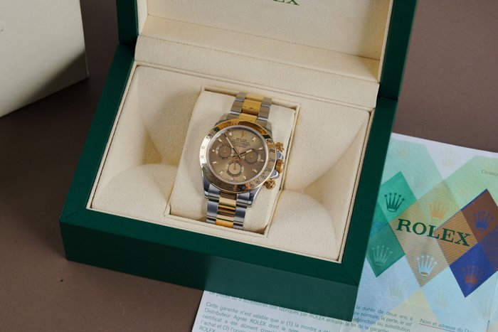 Rolex - Daytona Cosmograph Champagne 18K Yellow Gold / Steel - 116523 - Homme - 2000-2010