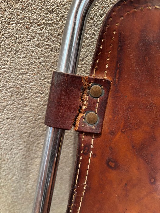 Dal Vera - selezionato da Charlotte Perriand - Chaise (2) - Les Arcs - Acier, Cuir