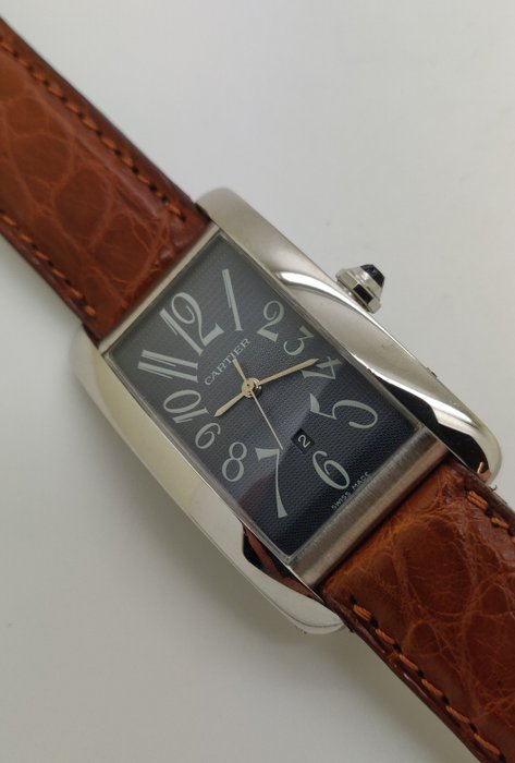 Cartier - 18K White Gold Automatic Tank Americaine 