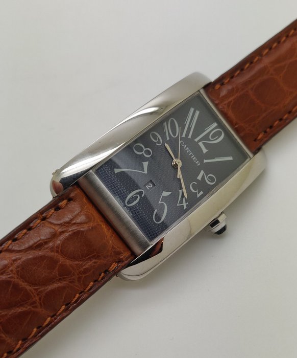 Cartier - 18K White Gold Automatic Tank Americaine 