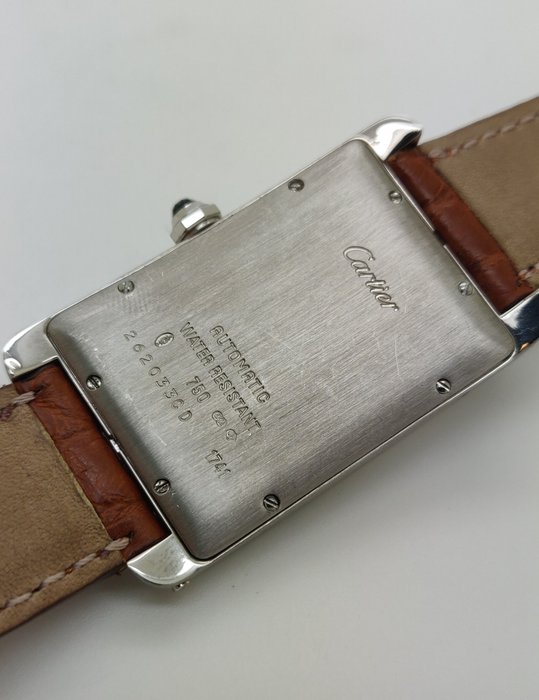 Cartier - 18K White Gold Automatic Tank Americaine 