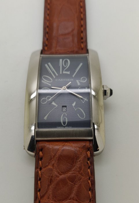 Cartier - 18K White Gold Automatic Tank Americaine 