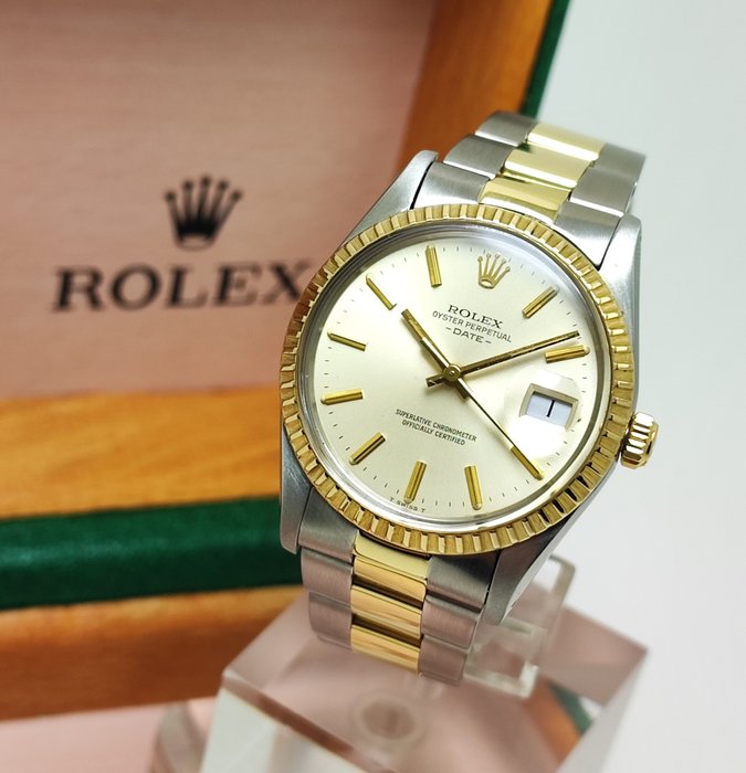 Rolex - Oyster Perpetual Date Gold/Steel - Ref. 15053 - Homme - 1982
