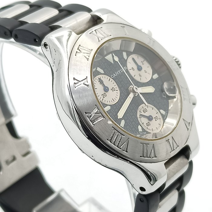 Cartier - 21 Chronoscaph - 2424 - Unisexe - 1990-1999