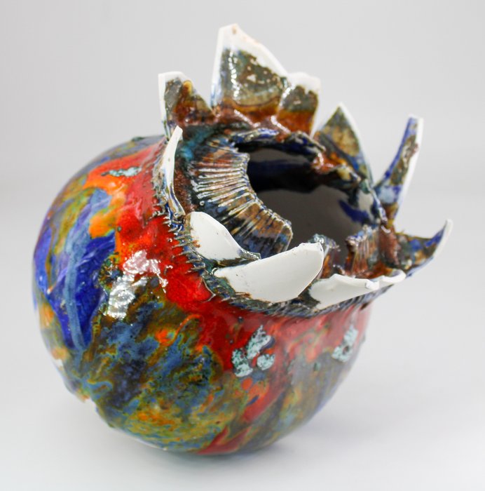 Max Modolo - Vase - Porcelaine - Vase Sculpture 
