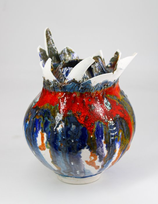 Max Modolo - Vase - Porcelaine - Vase Sculpture 