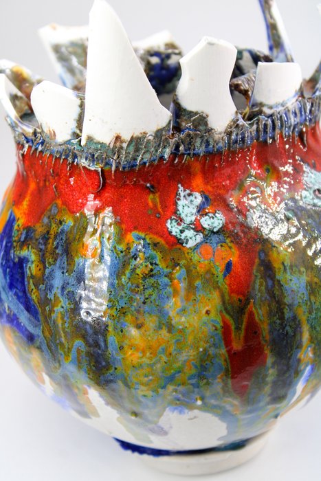 Max Modolo - Vase - Porcelaine - Vase Sculpture 