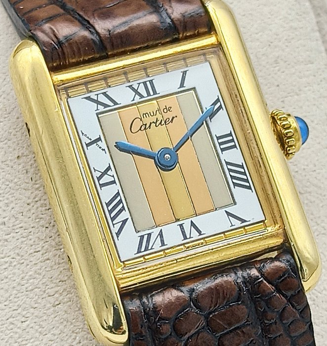 Cartier - Must De Cartier Tank “Trinity Gold Dial” - Sans Prix de Réserve - 5057001 - Femme - 1990-1999