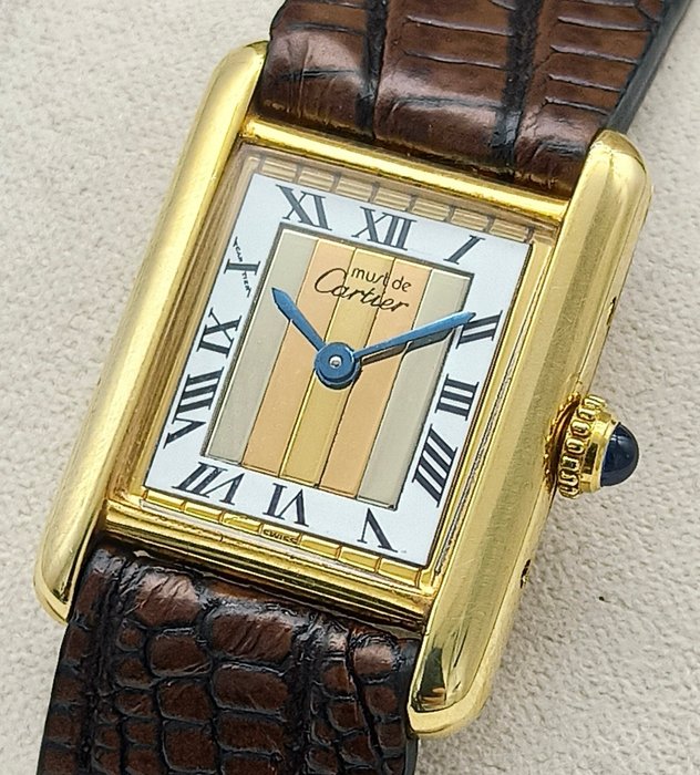 Cartier - Must De Cartier Tank “Trinity Gold Dial” - Sans Prix de Réserve - 5057001 - Femme - 1990-1999