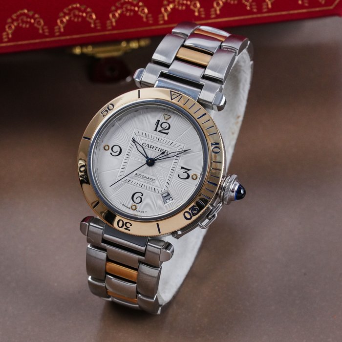 Cartier - Pasha Plongeur Two Tone - W31035T6 - Homme - 1990-1999