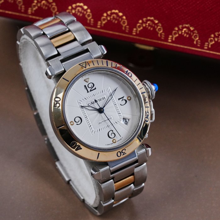 Cartier - Pasha Plongeur Two Tone - W31035T6 - Homme - 1990-1999