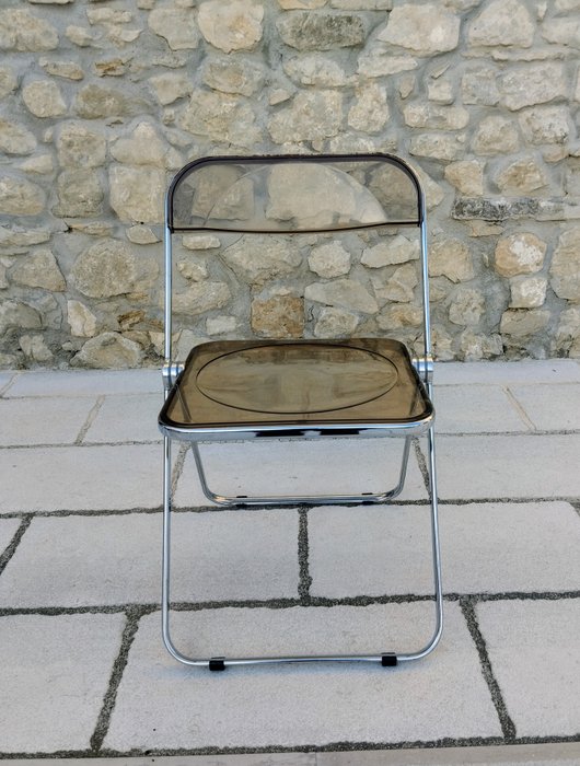 Anonima Castelli - Giancarlo Piretti - Chaise pliante - PLIA fumé et chrome - ABS