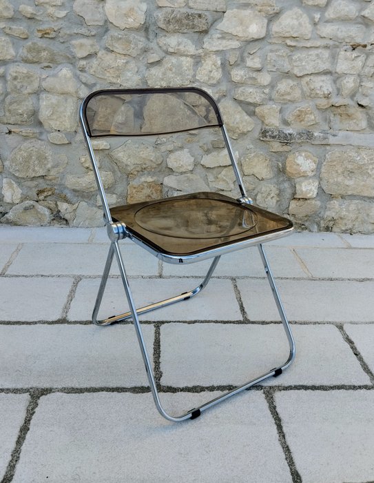 Anonima Castelli - Giancarlo Piretti - Chaise pliante - PLIA fumé et chrome - ABS