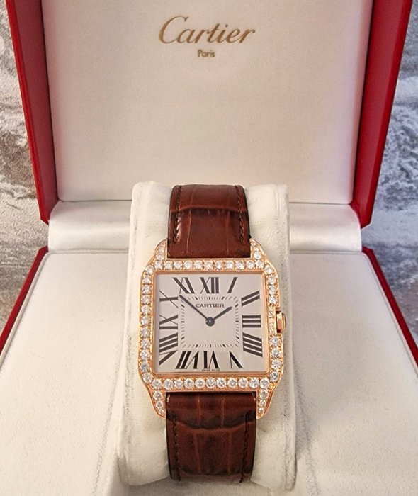 Cartier - 18k Santos Dumont Diamonds - Sans Prix de Réserve - W2006951 / 2650 - Unisexe - 2010-2020