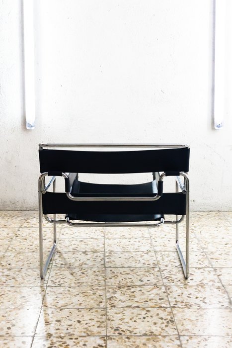 Knoll - Marcel Breuer - Chaise longue - Chaise Wassily - Acier inoxydable, Cuir - Lot 2/2