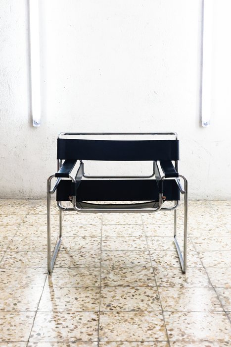 Knoll - Marcel Breuer - Chaise longue - Chaise Wassily - Acier inoxydable, Cuir - Lot 2/2