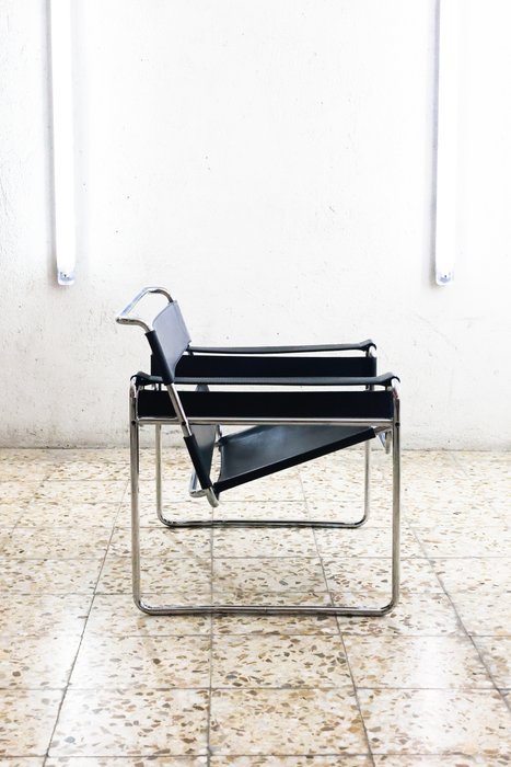 Knoll - Marcel Breuer - Chaise longue - Chaise Wassily - Acier inoxydable, Cuir - Lot 2/2