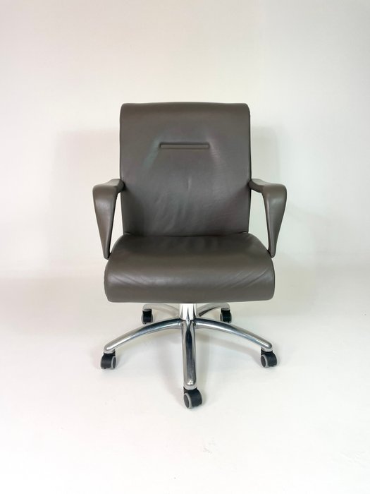 Poltrona Frau - Forum Meeting Large - Chaise - Aluminium, Cuir