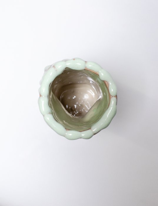 Teresa Berger - Vase - Glacis, Grès - Fondant à la menthe