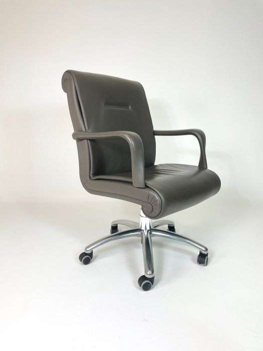 Poltrona Frau - Forum Meeting Large - Chaise - Aluminium, Cuir