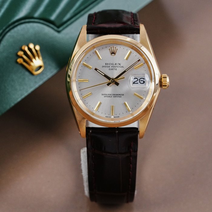 Rolex - Oyster Perpetual Date 18k Gold - 1500 - Homme - 1970-1979