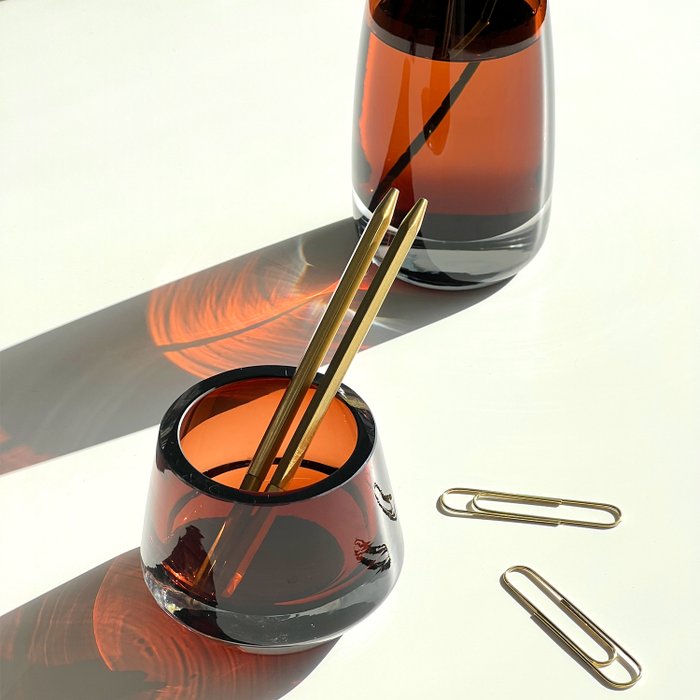 Cloudnola - Cloudnola - Vase - Ensemble de 2 vases en verre d%27art et porte-ustensiles de bureau - Verre