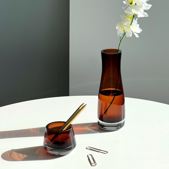 Cloudnola - Cloudnola - Vase - Ensemble de 2 vases en verre d%27art et porte-ustensiles de bureau - Verre
