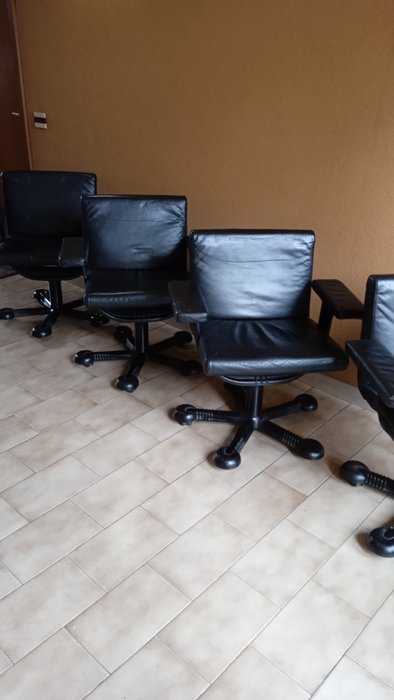 Molteni - Afra & Tobia Scarpa - Mix - Chaise de bureau (4) - Cuir de veau