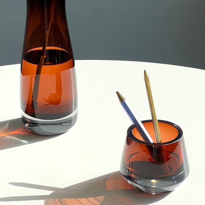 Cloudnola - Cloudnola - Vase - Ensemble de 2 vases en verre d%27art et porte-ustensiles de bureau - Verre
