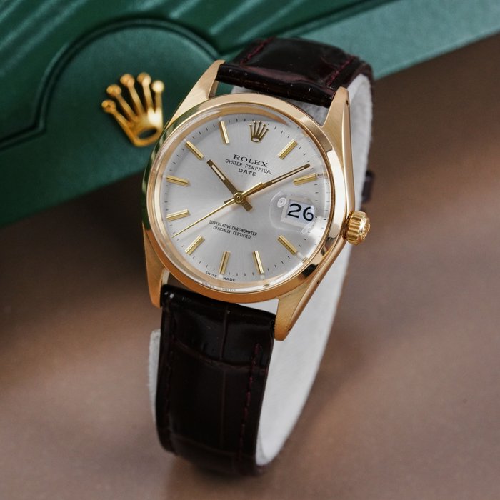 Rolex - Oyster Perpetual Date 18k Gold - 1500 - Homme - 1970-1979
