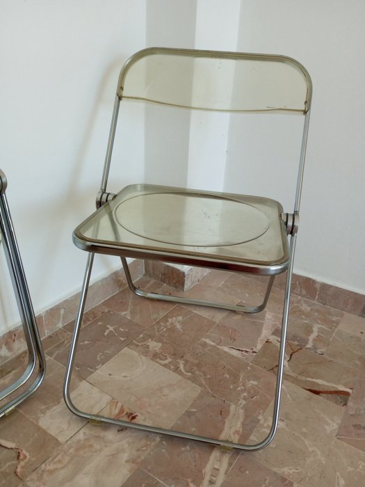 Anonima Castelli - Giancarlo Piretti - Chaise pliante - PLIA fumé et chrome - Métal, Plastique - PLIA