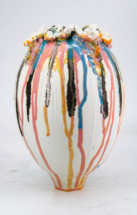 Max Modolo - Vase - Porcelaine - Vase Sculpture 